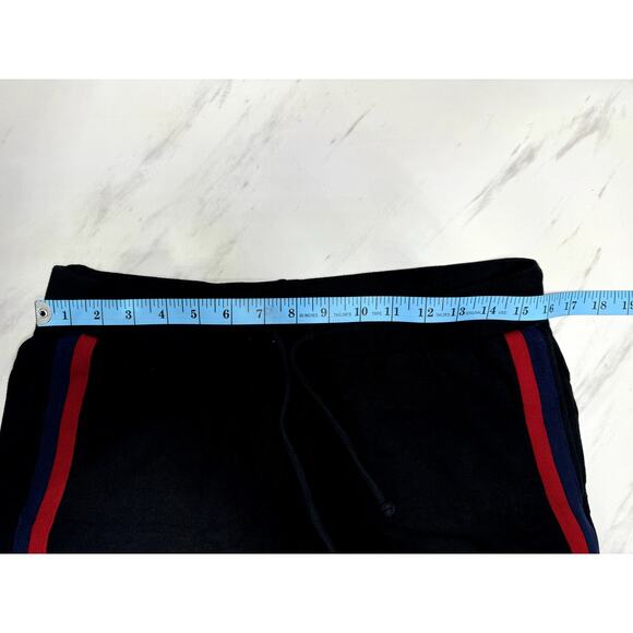 Vlvt Striped Jogger Sweatpants in Black with Red/Blue Stripes Size Medium - Picture 7 of 9